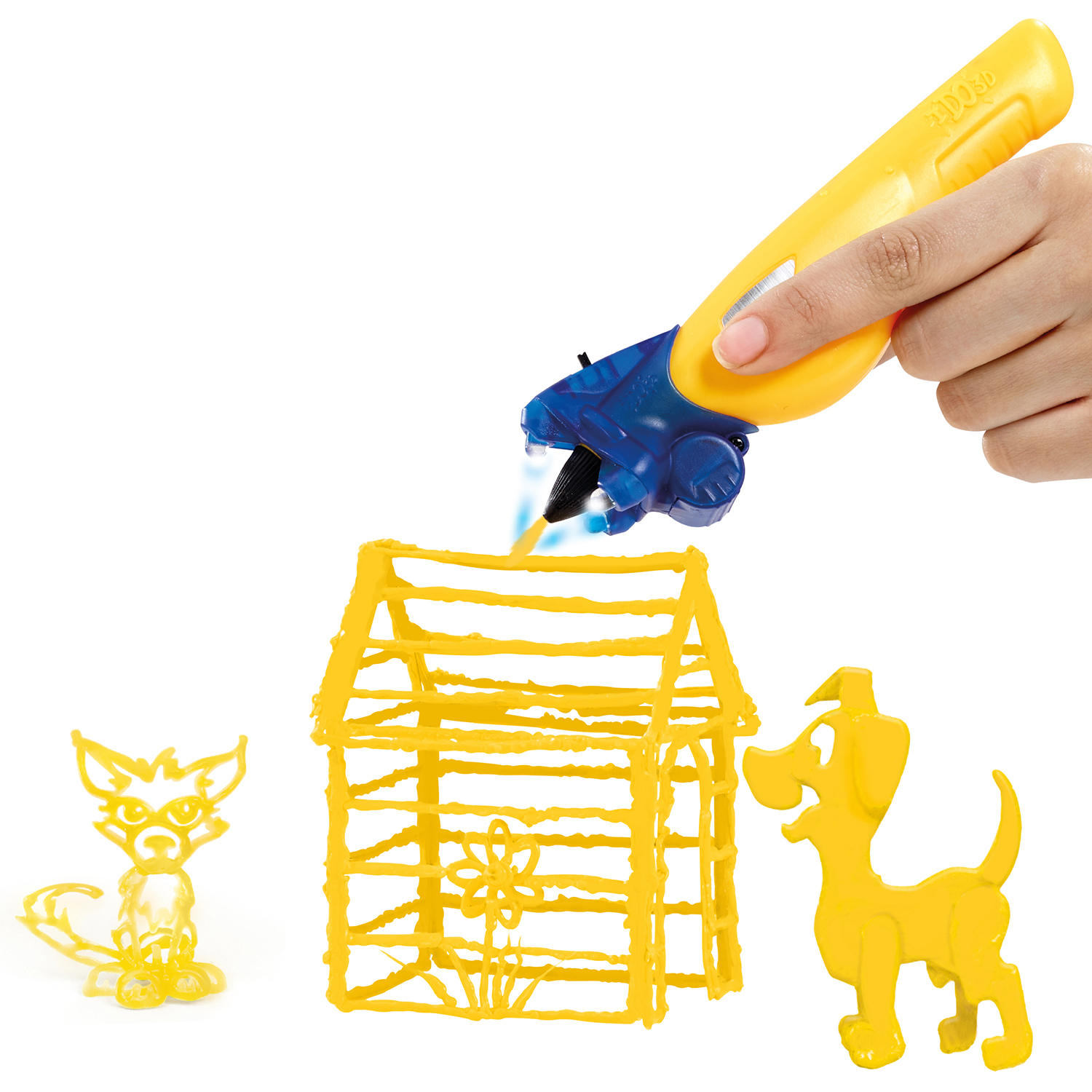 3D ручка Вертикаль - Животные – желтый  